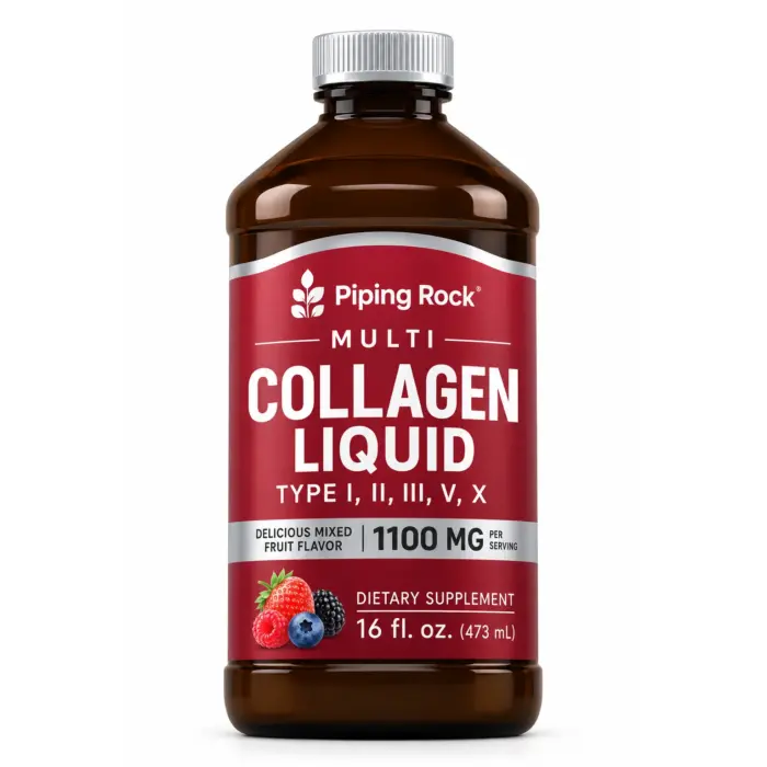 Piping Rock Multi Collagen Liquid – Colágeno Líquido 1100 mg, 473 ml