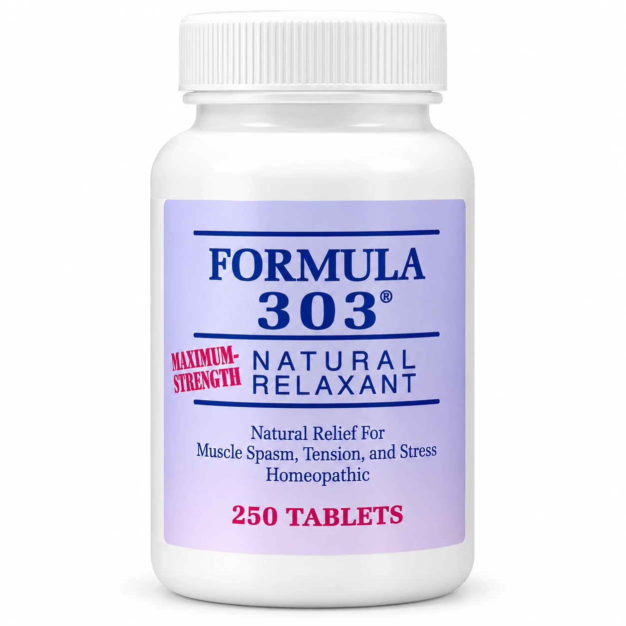 Formula 303 Natural Relaxant Maximum Strength – 250 Tabletas
